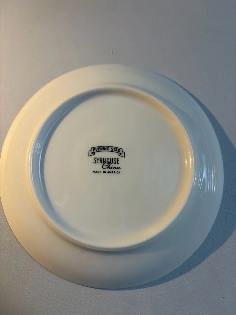 Evening Star Syracuse China Atomic Age MCM 4 Pcs 2 Salad 2 Saucers Made In USA
